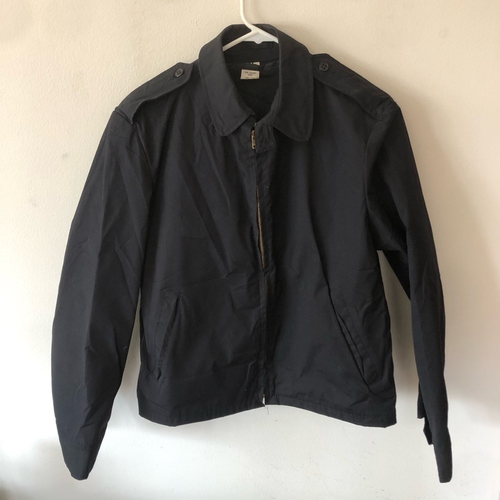 Vintage Black Windbreaker